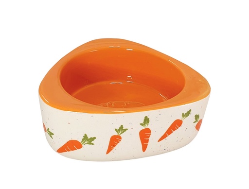 [NB82465] Keramische voerbak voor knaagdieren  19 x 3,5 cm, 0,35 l 
