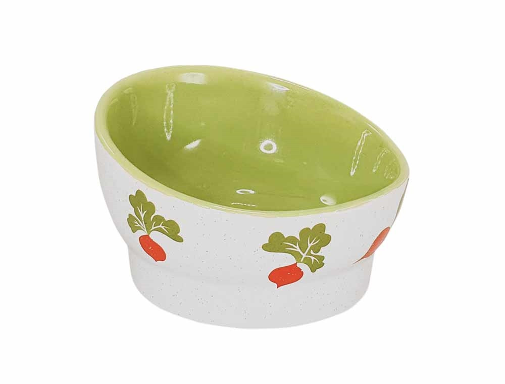 Knaagdier keramische voerbak "Radijs"  11,0 x 7,0 cm, 0,18 l 