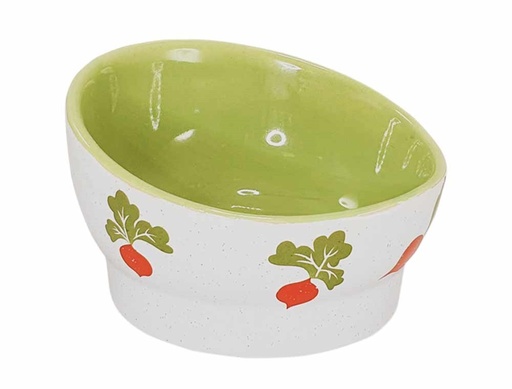 [NB82467] Knaagdier keramische voerbak "Radijs"  18,5 x 9,5 cm, 0,75 l 