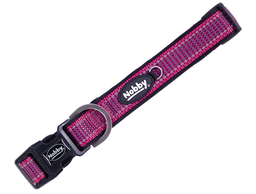 Kraag "Kalea" l: 50-70 cm, b: 25/30 mm raspberry