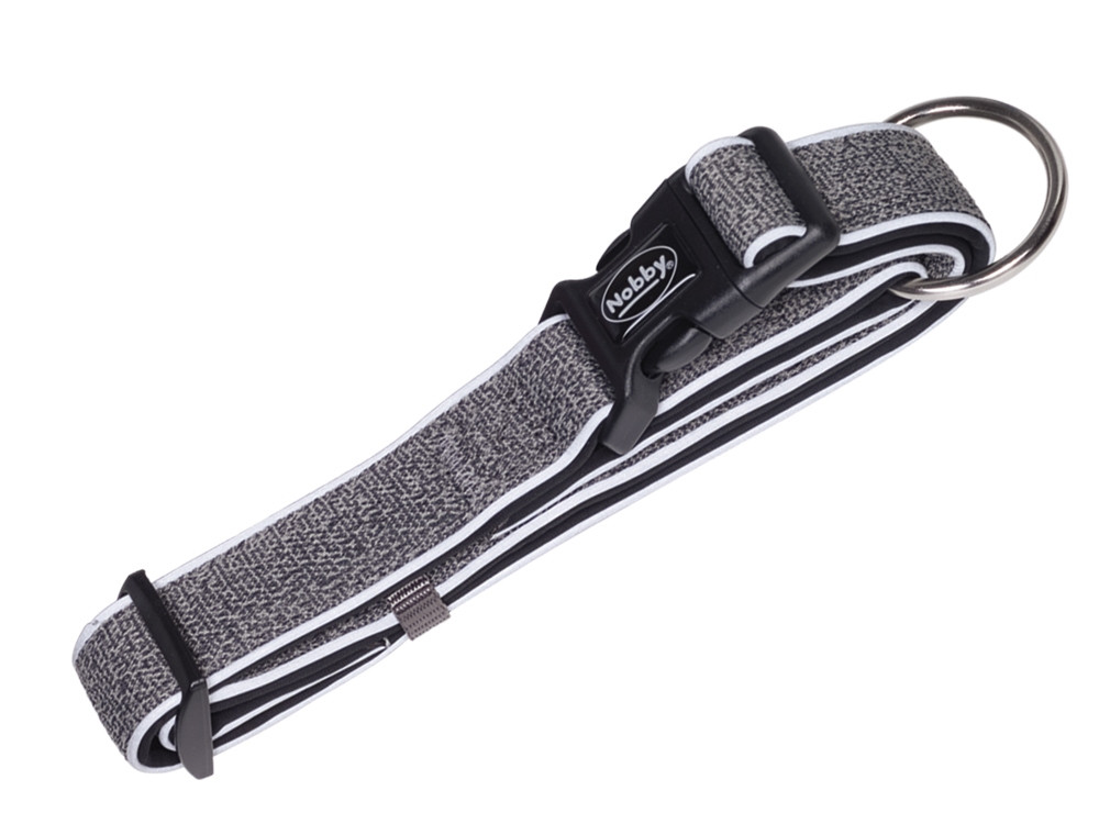 Kraag "Cayo" l: 25-35 cm, b: 15/20 mm grijs