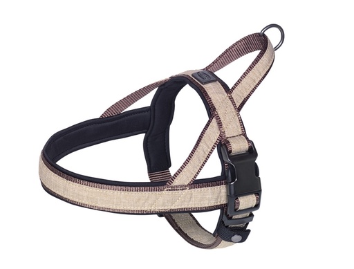 [NB8874923] Noors harnas "Linnen Deluxe" l: 68-85 cm + 54 cm, b: 40/45 mm bruin