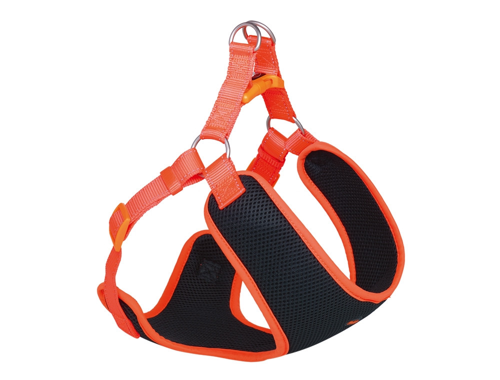 Harnas "Black Mesh Reflect" l: 69-83 cm + 66 cm, b: 25 mm oranje