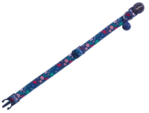 [NB88775] Kattenhalsband "Bloem Donkerblauw"