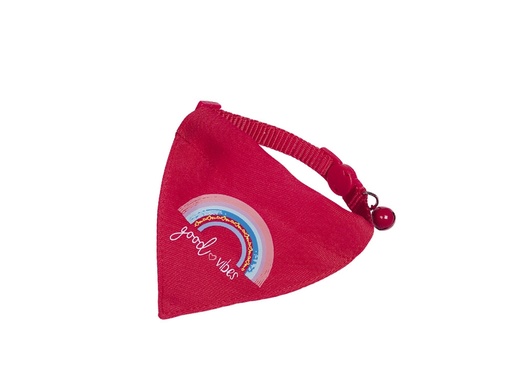 [NB88780] Kattenhalsband met sjaal "Good Vibes"