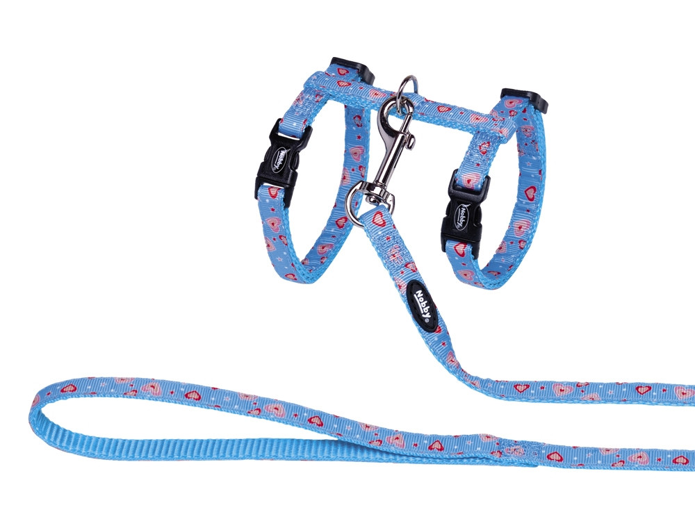 Kattenset "Hart Lichtblauw"  licht blauw