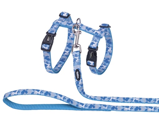 [NB88794] Kattenset XL "Camouflage"  licht blauw