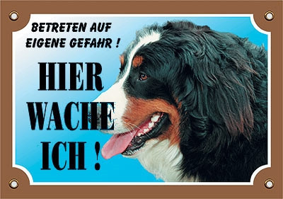 [NB93023] Waarschuwingsbord voor de Berner Sennenhond