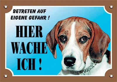 Beagle-waarschuwingsbord