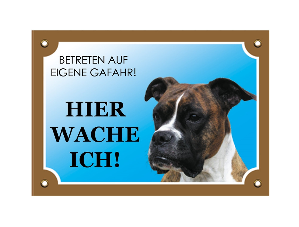 Bokser waarschuwingsbord