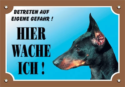[NB93055] Doberman waarschuwingsbord