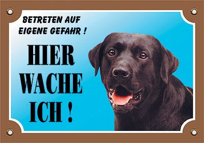 Labrador-waarschuwingsbord