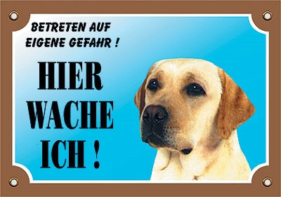 Labrador-waarschuwingsbord 205 x 140 mm 