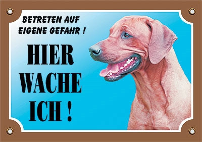 [NB93145] Waarschuwingsbord Rhodesian Ridgeback