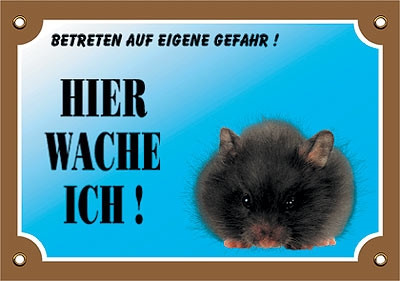 [NB93177] Waarschuwingsbord voor hamsters 205 x 140 mm 