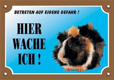 [NB93181] Waarschuwingsbord voor cavia's