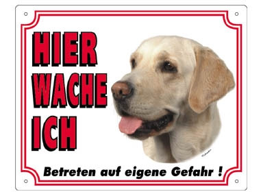 [NB93202] Waarschuwingsbord Labrador helder
