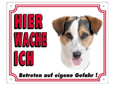 Waarschuwingsbord voor Jack Russell Terrier
