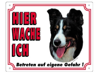[NB93227] Bordercollie-waarschuwingsbord 250 x 200 mm 