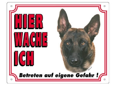 Waarschuwingsbord voor Mechelaar 250 x 200 mm 