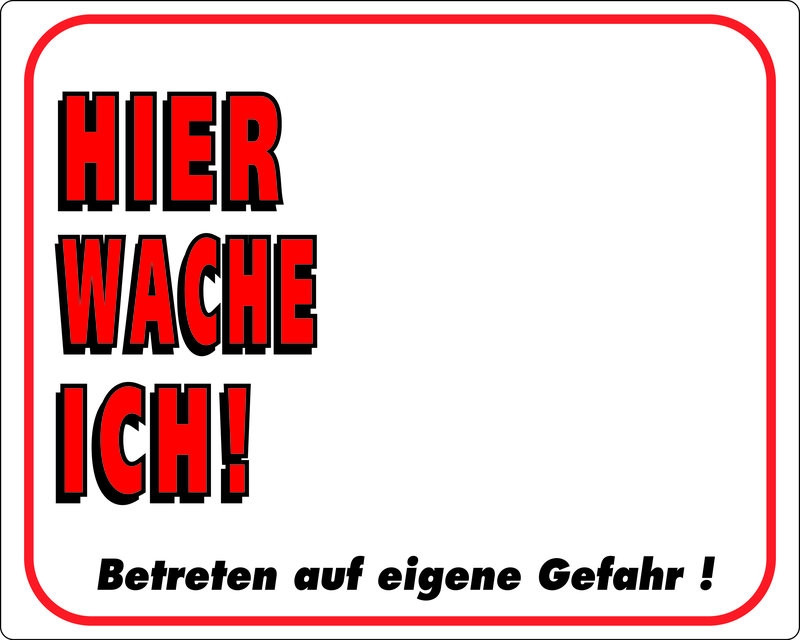 Waarschuwingsbord “Hier word ik wakker!”