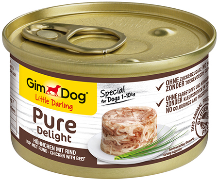 [GIM3034] GimDog LD Pure Delight Kip met Rund 12 x 85 gr.