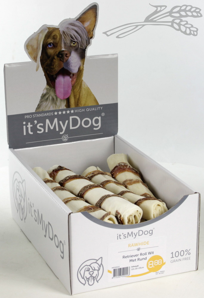 it's My Dog Rawhide Retriever Roll Wit Met Rund 12 x 1 st.