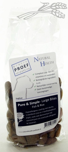 [NH540] Natural Health Dog Fish & Rice Large Bite Monster (8 x 150 gr.)