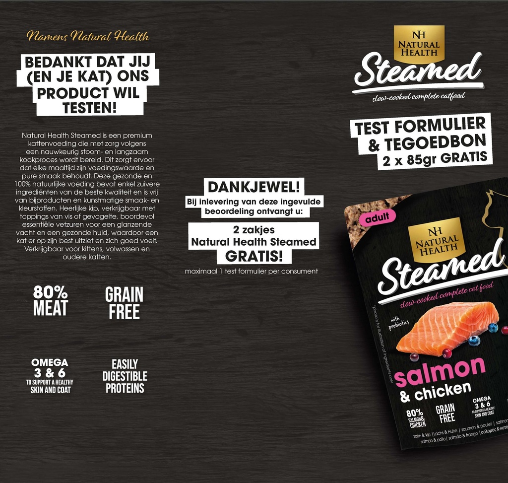 Natural Health Steamed consument test folder