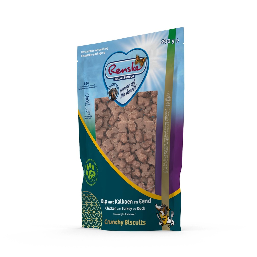 Renske GB Crunchy Kip Kalkoen Eend 6 x 200 gr.